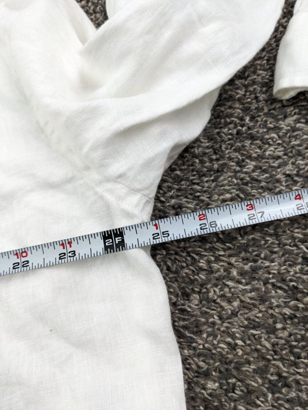 2023 Brooks Brothers Shirt 100% Linen Long Sleeve Button Down White Mens Large - Picture 7 of 10